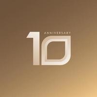 10 Years Anniversary Celebration Vector Template Design Illustration