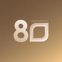 80 Years Anniversary Celebration Vector Template Design Illustration