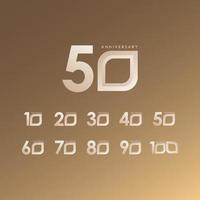 50 Years Anniversary Celebration Vector Template Design Illustration