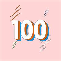 100 Years Anniversary Celebration Vector Template Design Illustration