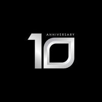 10 Years Anniversary Celebration Vector Template Design Illustration