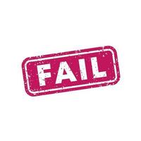 Fail stamp on white, vector