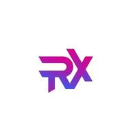 diseño de logotipo de vector de letras rx