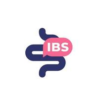 icono de ibs, síndrome del intestino irritable, vector