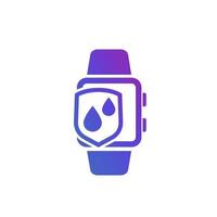 vector de icono de reloj inteligente a prueba de agua