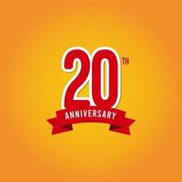 20 Years Anniversary Vector Template Design Illustration