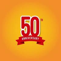 50 Years Anniversary Vector Template Design Illustration