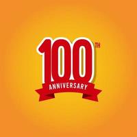 100 Years Anniversary Vector Template Design Illustration