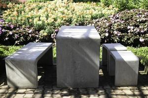 Concrete outdoor furniture photo