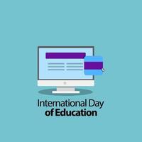 International Day of Education Celebration Vector Template Design Illustration