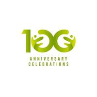 100 Years Anniversary Celebration Vector Template Design Illustration