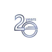 20 Years Anniversary Vector Template Design Illustration