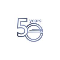 50 Years Anniversary Vector Template Design Illustration