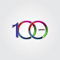 100 Years Anniversary Vector Template Design Illustration