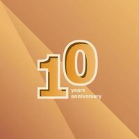 10 Years Anniversary Vector Template Design Illustration