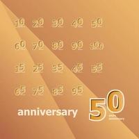 50 Years Anniversary Vector Template Design Illustration