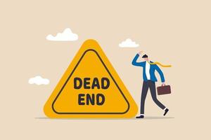 Business or career dead end, no solutions or other work around for business obstacle, risk of struggle at the same job for years concept vector