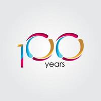 100 Years Anniversary Celebration Vector Template Design Illustration