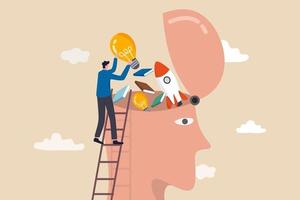 Upskill, learn new things or knowledge development for new skill and improve job qualification concept vector