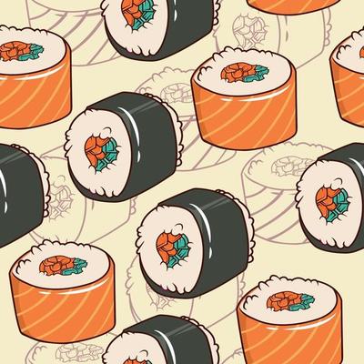 Sushi Seamless Pattern