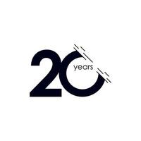 20 Years Anniversary Celebration Vector Template Design Illustration