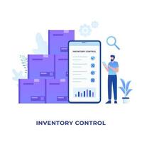Inventory control illustration concept vector