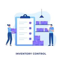 Flat design of inventory control concept vector