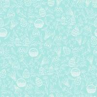 Easter seamless pattern with paschal symbols in sketch style. Layout for holidays. Seamless pattern can be used for pattern fills, wallpaper, web page background, surface textures. vector