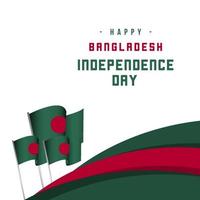 feliz día de la independencia de bangladesh vector plantilla de diseño ilustración