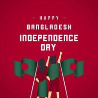 feliz día de la independencia de bangladesh vector plantilla de diseño ilustración