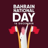 ilustración de diseño de plantilla de vector de día nacional de bahrein