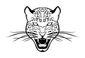 dibujo y boceto de leopardo vector