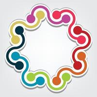 Abstract colorful people in a circle, Teamwork meeting, people are meeting in the room. vector