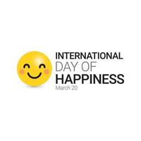 International Day of Happiness Vector Template Design Illustration