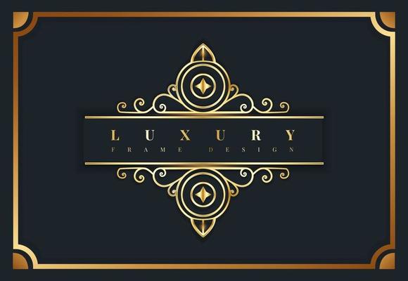 luxury royal golden frame