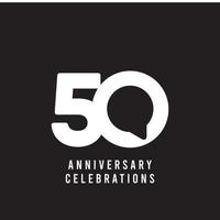 Ilustración de diseño de plantilla de vector de celebraciones de aniversario de 50 años