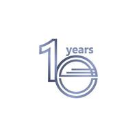 Ilustración de diseño de plantilla de vector de aniversario de 10 años