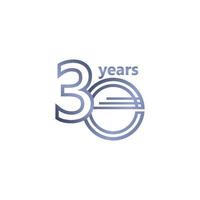 30 Years Anniversary Vector Template Design Illustration