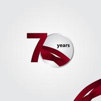 70 Years Anniversary Vector Template Design Illustration