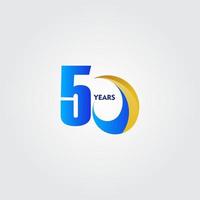 50 Years Anniversary Celebration Vector Template Design Illustration