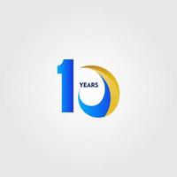 10 Years Anniversary Celebration Vector Template Design Illustration