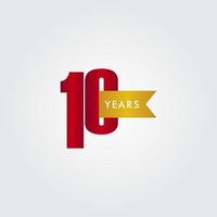 10 Years Anniversary Celebration Vector Template Design Illustration