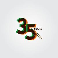 35 Years Anniversary Celebration Vector Template Design Illustration