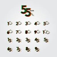 55 Years Anniversary Celebration Vector Template Design Illustration