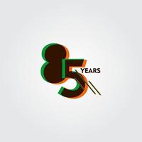 Ilustración de diseño de plantilla de vector de celebración de aniversario de 85 años