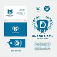 Business Card with Logo D Vector, Eps 10 vector