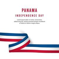 feliz día de la independencia de panamá vector plantilla diseño ilustración