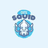 Squid Sea Creature Cartoon vector