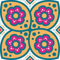 mandala de flores. elementos decorativos vintage. patrón oriental, ilustración vectorial. vector