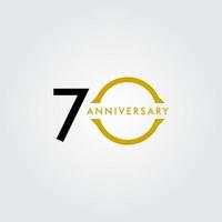 70 Years Anniversary Celebration Vector Template Design Illustration
